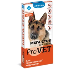 Капли на холку Природа Мега Стоп Природа ProVET для собак 20-30 кг 1уп.(4 пипетки х3мл) (инсектоакарицид,антигельминтик) (4820150200787): Тип Капли