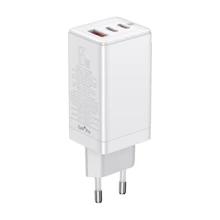 Зарядное устройство Baseus Wall Charger GaN3 Pro 2xUSB-C+USB 65W with USB-C Cable White (CCGP050102): Особенности Power Delivery (PD), Быстрая зарядка, USB-C