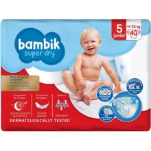 Подгузники детские одноразовые Bambik Jumbo (5) JUNIOR (11-25 кг), 40 шт: Тип Подгузники