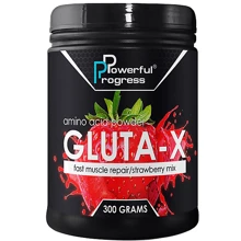 Аминокислота для спорта Powerful Progress Gluta Х 300 g /30 servings/ Strawberry: Вкус Клубника
