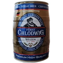 Пиво Furst Chlodwig Weizen светлое нефильтрованное 5.3% 5 л (PLS_4054500141158): Объем, л 5