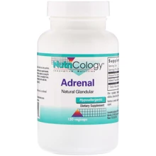 Nutricology Adrenal Natural Glandular 150 Veggie Caps Поддержка надпочечников: Форма выпуска Капли
