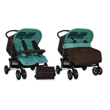 Коляска (для двойни) Bertoni TWIN (blue-brown lines): Тип коляски для двойни
