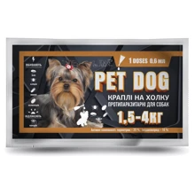 Капли противопаразитарные Pet Dog для собак 1.5 - 4 кг 0.6 мл 10 шт (14505): Тип Капли