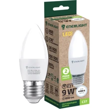 Светодиодная лампа LED ENERLIGHT С37 9Вт 4100K E27: Тип цоколя E27
