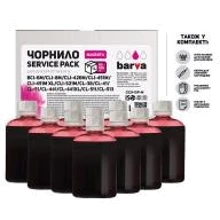 Чернила Barva Canon CLI-521/CL-511 Magenta 10x100мл ServicePack (C521-1SP-M): Цвет Magenta