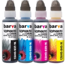 Чернила Barva Canon GI-40 4x100 мл, OneKey, 1K (CGI40-1K-MP): Цвет набор (set), Yellow, Magenta, Black, Cyan
