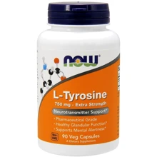 Now Foods L-Tyrosine, Extra Strength, 750 mg, 90 Veg Capsules (NOW-00165): Тип Тирозин