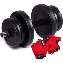 Гантель Iron Body битумная 10.5 кг с перчатками: Вес гантели, кг 10.5