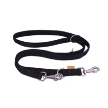 Поводок-перестежка Collar Dog Extremе нейлоновый двойной (ш 20мм, д 100-180см), черный: Тип Поводок
