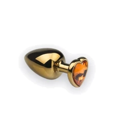 Анальная пробка CRYSTAL Gold Heart Citrine, L: Для кого Унисекс