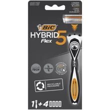 BIC Flex 5 Hibrid Станок для бритья мужской с 4 сменными картриджами: Вид Бритвенные станки