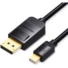 Кабель и переходник Vention mini DisplayPort - DisplayPort (M/M), 2 м, Black (HAABH): Тип кабель