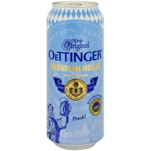 Пиво Oettinger Bavarian Helles светлое нефильтрованное 4.7% 0.5 л ж/б (FSH_4014086020346): Объем, л 0.5