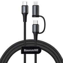 Кабель Baseus Cable USB-C to Lightning/USB-C Yiven 1m Black (CATLYW-01): Тип USB-C - Lightning/USB-C