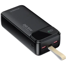 Внешний аккумулятор Choetech Power Bank 30000mAh PD QC3.0 22.5W Black (B730-ACBK): Емкость батареи, мАч 30000
