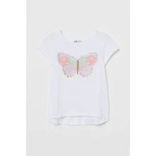 Футболка H&M 1712-7965561 98-104 см белая: Пол Девочка