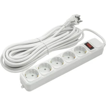 Сетевой фильтр PowerPlant JY-1056/10 10 м 5 розеток (PPSA10M100S5): Количество розеток, шт 6