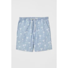 Шорты H&M 7402479 XS голубые: Фасон Классика