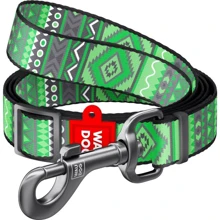 Поводок для собак WAUDOG Nylon рисунок Этно зеленый 2.5x152-183 см зеленый (5338): Тип Поводок