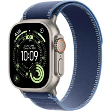 Apple Watch Ultra 3 GPS + Cellular 49mm Natural Titanium Case with Blue/Bright Blue Trail Loop - M/L (MEWU4): Размер корпуса 49mm