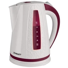 Електрочайник Scarlett SC-EK18P01 (бежевий з бордовим): undefined undefined