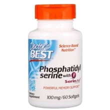 Doctor's Best Phosphatidylserine with SerinAid 100 mg 60 Softgels Фосфатидилсерин: Форма выпуска Капсулы