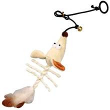 Игрушка для кошек Flamingo Skeleton Mouse подвесная мышь с кошачьей мятой плюш 20х9х5 см (43226): undefined undefined