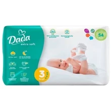 Подгузники детские Dada Extra Soft 3 (4-9 кг) 54 шт Midi: Тип Подгузники