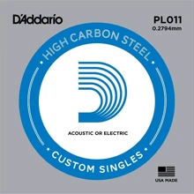 Струна для гитар Струна D`ADDARIO PL011 Plain Steel 011: Тип Струна