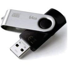 USB-флешка GOODRAM 64GB UTS2 Twister USB 2.0 Black (UTS2-0640K0R11): Стандарт USB USB 2.0