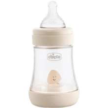 Пляшка для годування пластикова Chicco PERFECT 5 з силіконовою соскою 0м + 150 мл Бежева (20211.30.40): Матеріал пластик