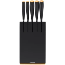 Набор кухонных ножей Fiskars Form 5 пр. (1014190): Наименование Набор ножей с черной подставкой