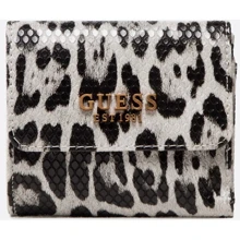 Жіночий гаманець GUESS CENTRE STAGE SLG CRD & CN BWP - BLACK/WHITE LE леопардово білий (SWLB8504440-BWP): Стать Женский