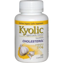 Kyolic Aged Garlic Extract with Lecithin Cholesterol Formula 104 Экстракт чеснока с лецитином 100 капсул: Форма выпуска Капсулы