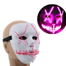 Неоновая Маска для вечеринок с подсветкой UFT LED Mask 1 Pink: undefined undefined