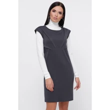 Платье FashionUp PL-1804A 42 серое повседневное до середины бедра: Состав Вискоза, Полиэстер, Эластан