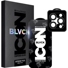 Защитное стекло для iPhone ArmorStandart Tempered Glass Supreme Plus Icon Black for iPhone 15 Pro (ARM71139): Тип защиты экрана на экран