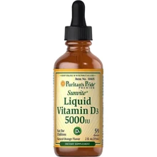 Puritans Pride Liquid Vitamin D3 5000 IU Витамин D3 со вкусом апельсина 59 мл: Тип Витамин D