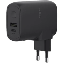 Зарядное устройство Belkin Wall Charger USB+USB-C 25W/Power Bank 5000mAh Black (BPZ003BT1MBK-B6): Особенности встроенный аккумулятор (PowerBank), Power Delivery (PD), USB-C