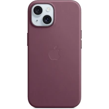Чехол для iPhone Apple iPhone 15 FineWoven Case with MagSafe - Mulberry (MT3E3ZM/A): Цвет бордовый