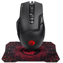 Мышь Marvo M355 7 colors-LED Black + коврик G1: Интерфейс подключения USB