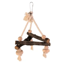 Гойдалки для птахів на мотузці Trixie Natural Living дерев'яні 16x16x16 см (4011905058825): undefined undefined