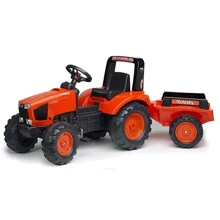 Детский трактор на педалях с прицепом Falk KUBOTA Оранженвый (2060AB): Вид трактор