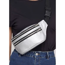 Женская поясная сумка Sambag Tirso MSS серебристая (80333003): Пол Женский