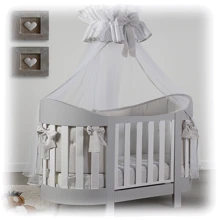 Комплект постельного белья в кроватку Baby Italia Eva White Grey Белый/Серый (EVA GREY): Тип постельный комплект