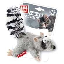 Игрушка Енот с кошачей мятой GiGwi Catch&scratch искусственный мех кошачья мята для котов 8 см (75019): Производитель GiGwi