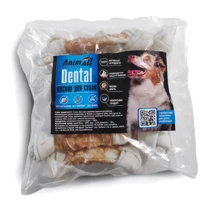 Лакомства AnimAll Dental Кость баварская узловая для собак с мясом курицы 14-16 см 10 шт. (4535): undefined undefined