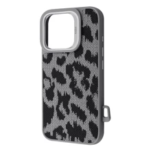 Чехол для iPhone Kajsa Glamorus Collection with Magnetic Ring Silver for iPhone 16 Pro Max: Цвет серый
