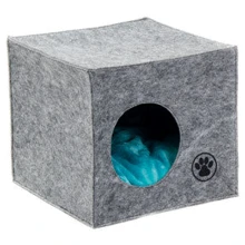 Будинок-лежак GREY для котів 39x39x36 см сірий (PR240650): undefined undefined